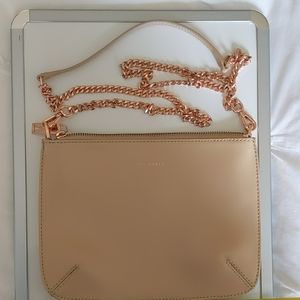 Ted Baker cream and rose gold crossbody bag